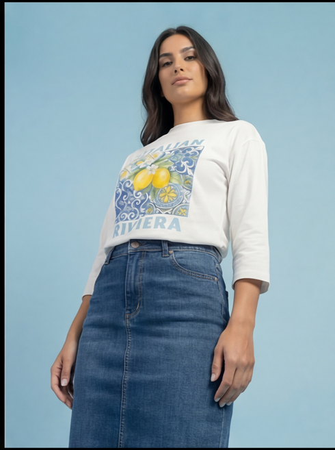 The Italia Boxy Tee